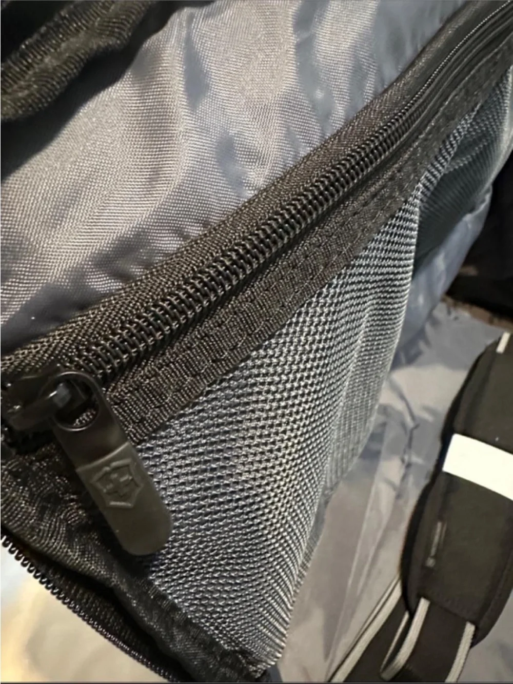 Victorinox Black Duffel Bag with Reflective Accents